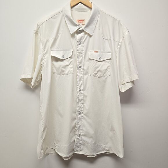 Seager Co. El Ranchero Short Sleeve Shirt White, size XL - Picture 1 of 5